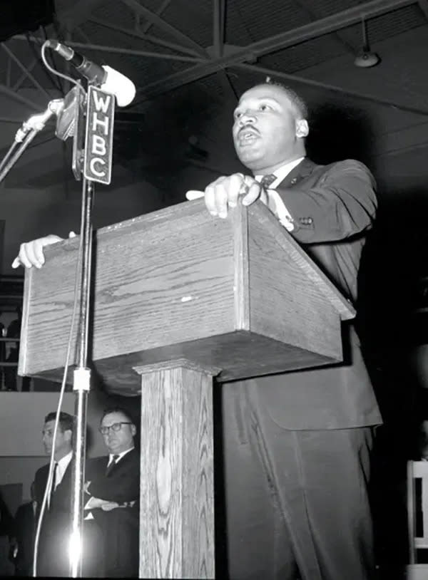 Martin Luther King. Jr., speaking in Canton in 1964.