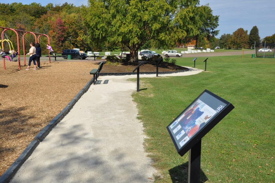 The new Butler-Rodman "Story Walk" lane formally opened Oct. 13, 2023, with a ceremony. The path, with 20 stations, features a book from the Rodman Public Library. Each station contains a page or two from a book. The selection of book will change monthly.