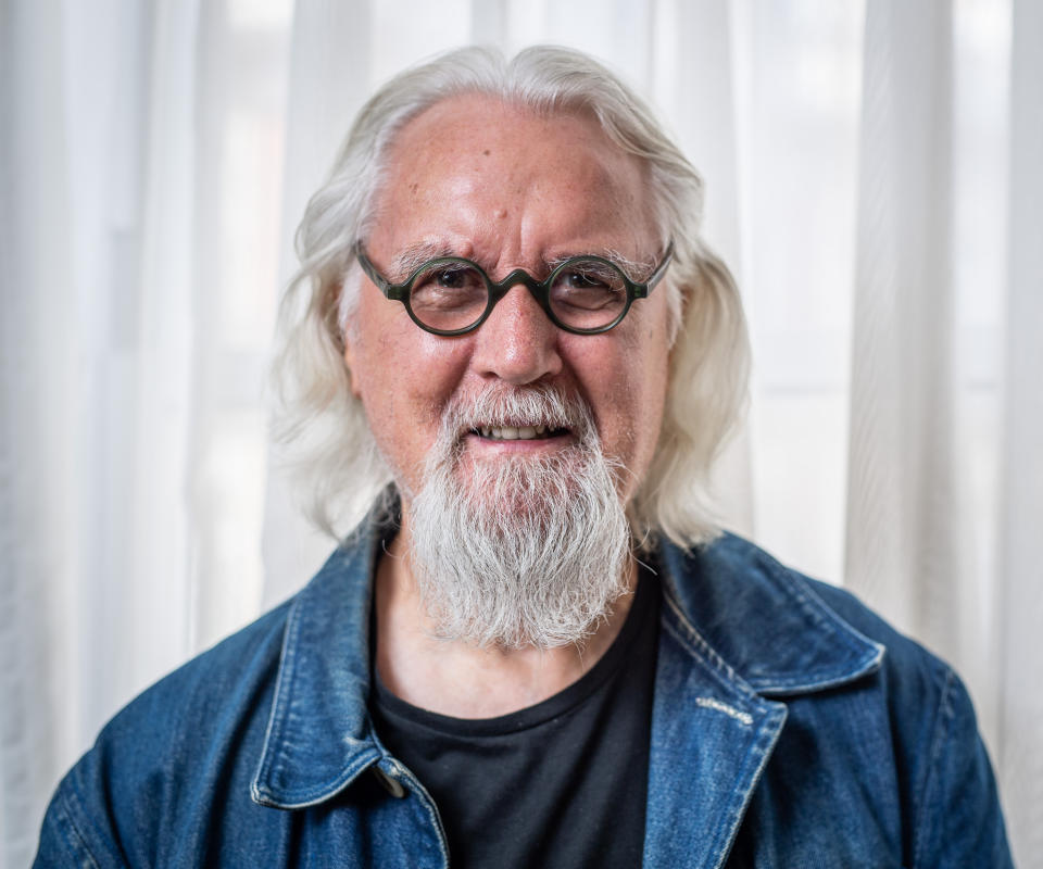 Billy Connolly photographed after an interview with the Press Association at the Westbury Mayfair Hotel, London, United Kingdom. 29th July 2019