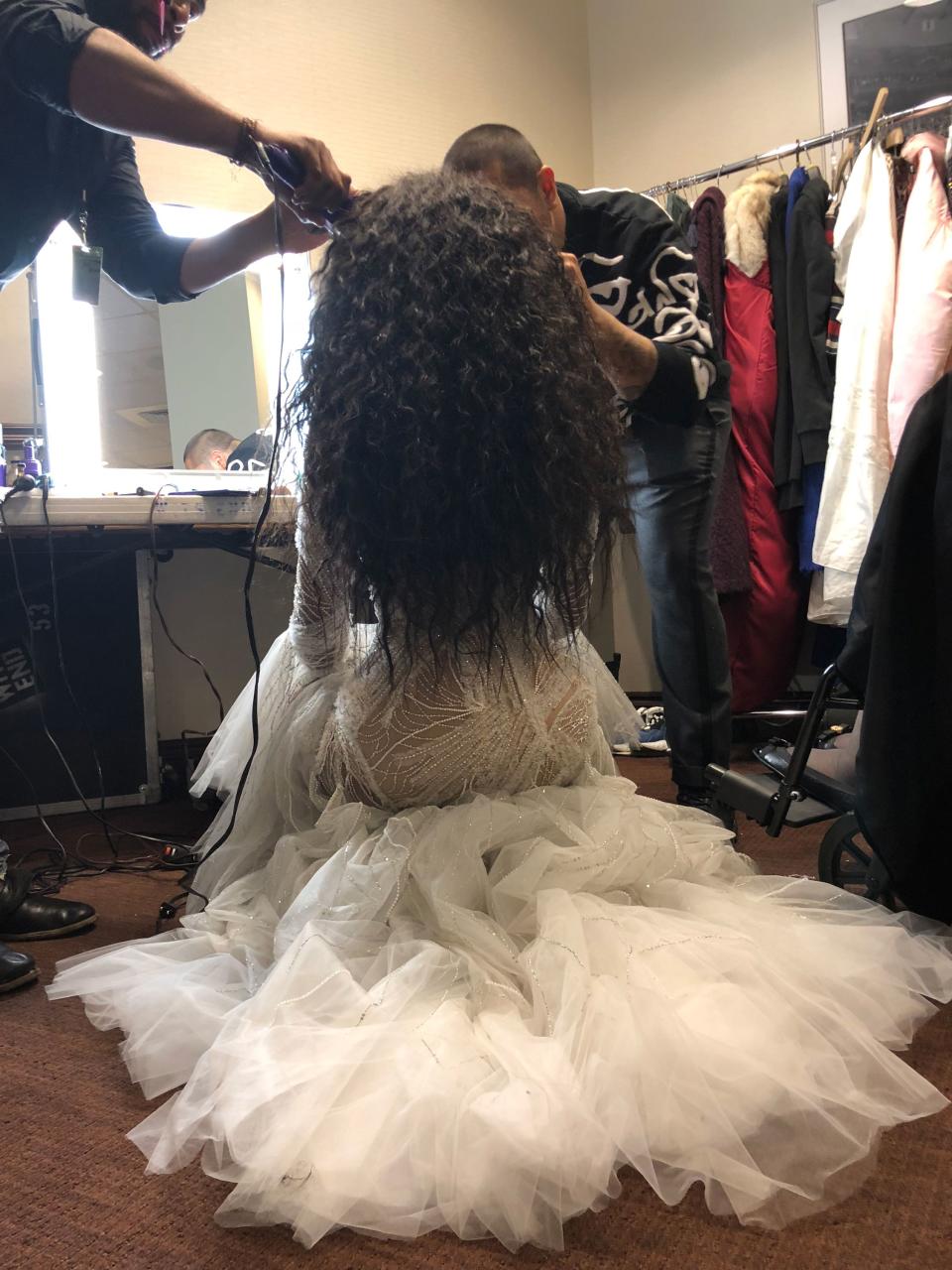 SZA shares an exclusive, behind-the-scenes look at her 2018 Grammys gown.