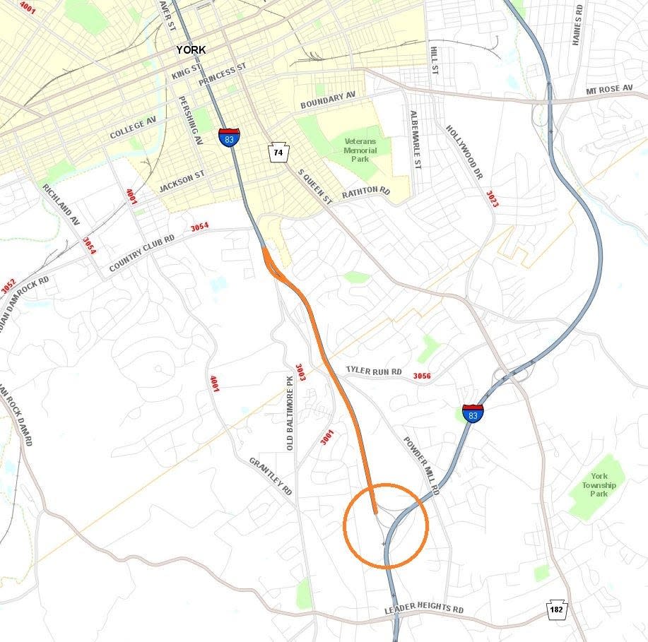 A resurfacing project on the Interstate 83 business loop and George Street is expected to start on Monday, April 1, weather-permitting, according to the state Department of Transportation.