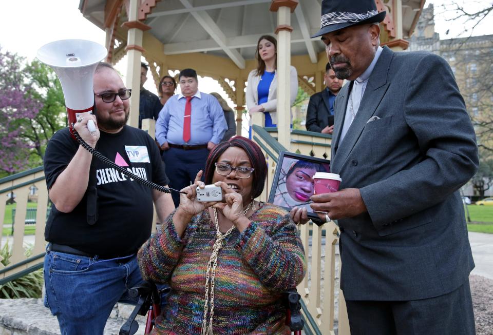 Photo of a protest in San Antonio