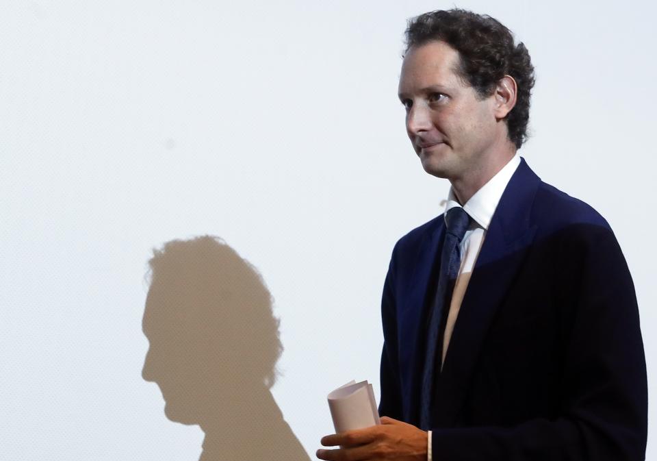 FCA Chairman John Elkann arrives at the Bocconi University in Milan, Italy, Monday, May 27, 2019. Fiat Chrysler is proposing a merger with French carmaker Renault aimed at saving billions of dollars for both companies. Shares of both companies jumped on the possibility. (AP Photo/Antonio Calanni)