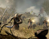 <b>Assassin’s Creed III</b><br> Xbox 360, PS3, Wii U<br> ESRB rating: Mature <br><br> The time-tripping Assassin's Creed series lands in a new era – the Revolutionary War – and for history buffs, it's a can't-miss proposition. Fight against and alongside icons like Paul Revere, Benjamin Franklin and even George Washington as you try to save the world from the nefarious Templars…and impending destruction. <br><a href="http://www.amazon.com/Assassins-Creed-III-Playstation-3/dp/B0050SXFKE/ref=sr_1_1_title_1?s=videogames&ie=UTF8&qid=1353037262&sr=1-1&keywords=assassin%27s+creed+iii" rel="nofollow noopener" target="_blank" data-ylk="slk:Buy from Amazon;elm:context_link;itc:0;sec:content-canvas" class="link ">Buy from Amazon</a>