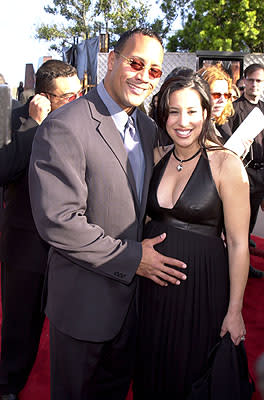 The Rock and his wife at the Universal city premiere of Universal's The Mummy Returns