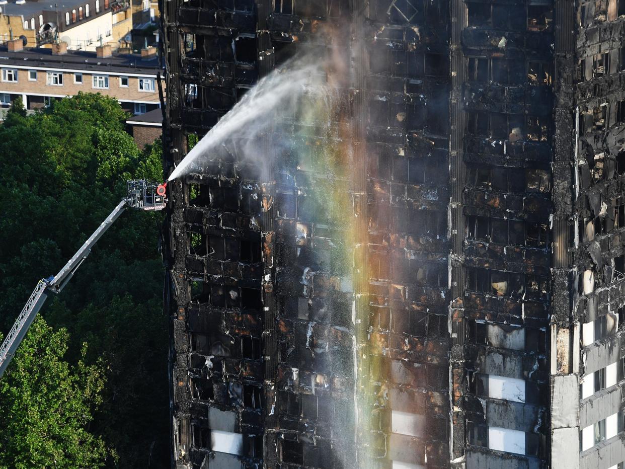 Fire chiefs have said that no one has ever died in a fire in a building with properly fitted sprinklers – which were not present in Grenfell: PA