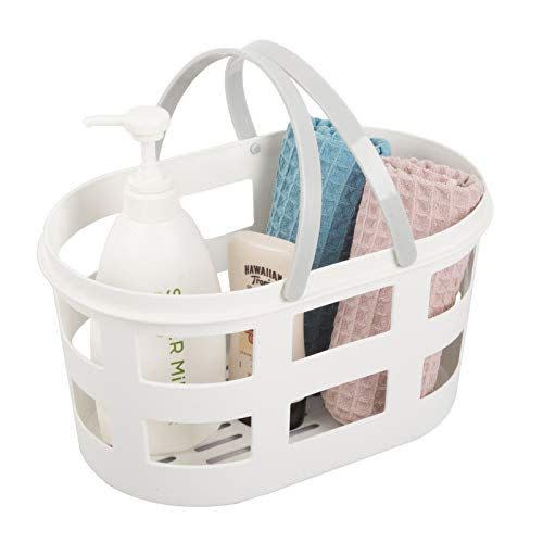 rejomiik Portable Shower Caddy Basket, Plastic Organizer Storage Tote with  Handles Toiletry Bag Bin Box for Bathroom, College Dorm Room Essentials