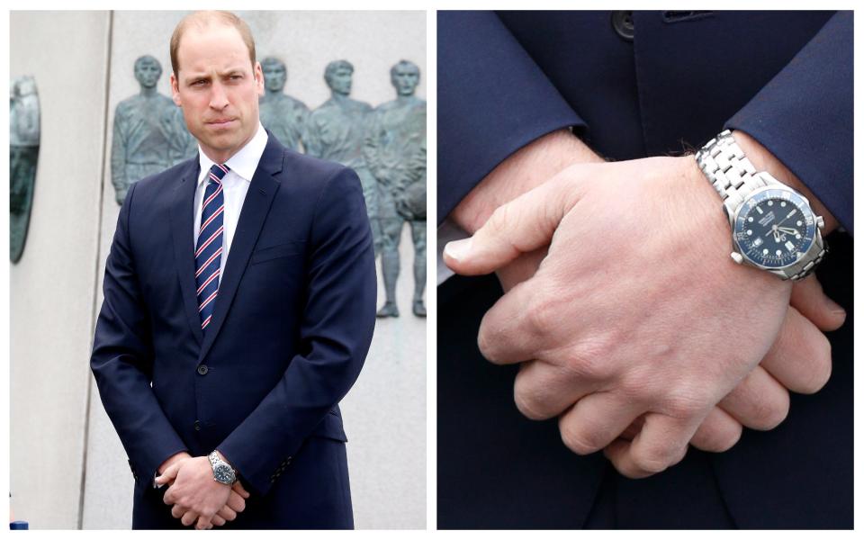 Princess Diana famously gifted Prince William an Omega Seamaster, which he is rarely seen without - Getty Images/Getty