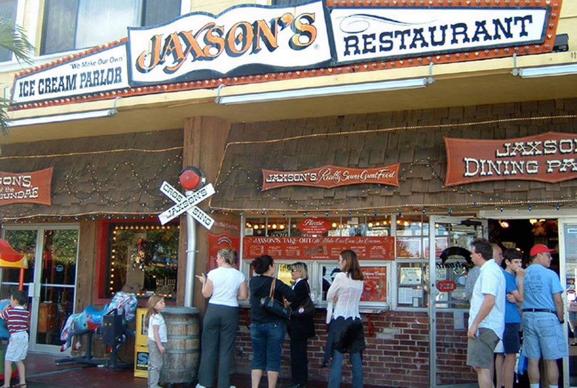 Jaxson’s Ice Cream Parlor in Dania Beach also serves burgers, hot dogs and wraps — but most people go for the ice cream.