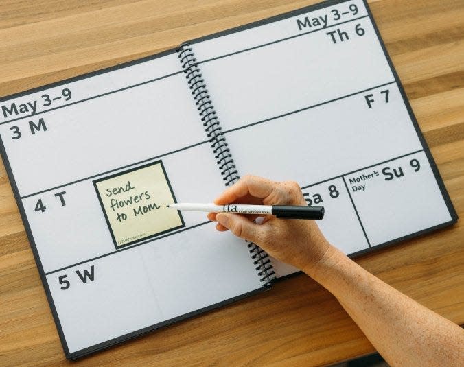 Annemarie Cook, 69, of Southampton, experiences vision loss due to hereditary macular degeneration. She recommends this EZ2See Large Print Weekly Calendar as a gift for blind and visually impaired older adults.