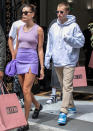 <p>Justin and Hailey Bieber are in sync on June 21 after a stop at the KITH store in Paris.</p>