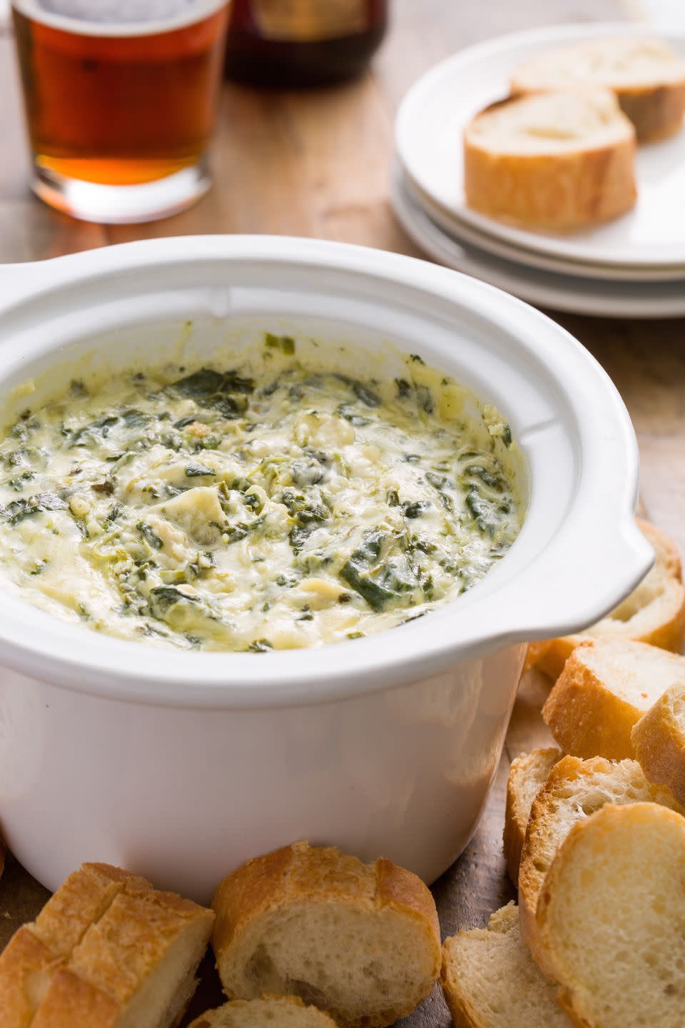 Slow-Cooker Boursin Spinach-Artichoke Dip