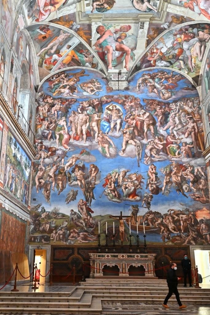 The ceiling of the Sistine Chapel