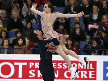 Figure Skating - ISU World Championships 2017 - Ice Dance Free Dance - Helsinki, Finland - 1/4/17 - Tessa Virtue and Scott Moir of Canada compete. REUTERS/Grigory Dukor