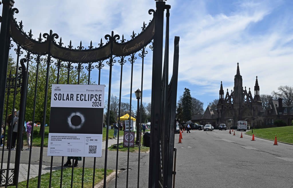 The historic 478-acre cemetery held thousands looking to get the best view of the eclipse. Gregory P. Mango