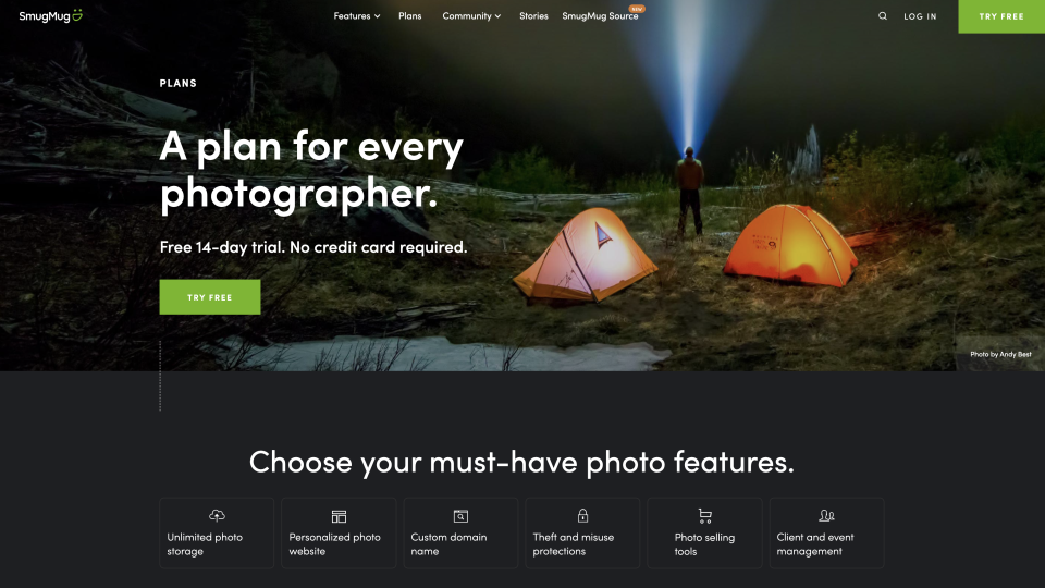 best website builder: SmugMug