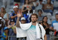 Tennis - Australian Open - Hisense Arena, Melbourne, Australia, January 21, 2018. Andreas Seppi of Italy leaves after losing his match against Kyle Edmund of Britain. REUTERS/Issei Kato