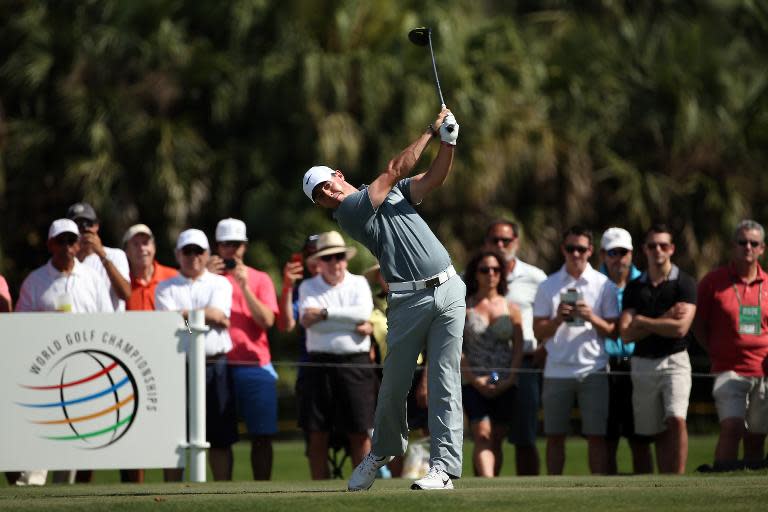 Rory McIlroy of Northern Ireland hits his tee shot on the seventh hole during the second round of the World Golf Championships-Cadillac Championship on March 6, 2015 in Doral, Florida