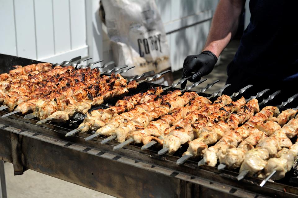 Look for Ukranian food such as these grilled pork skewers at the Ukrainian Spring Festival on Saturday, Apr. 22.