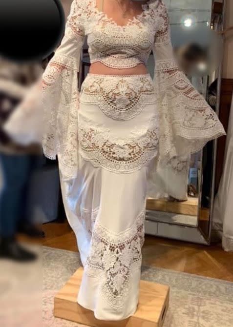 Image of crotchet wedding dress exposing underwear with crotch area detail 2020 risque wedding trend list