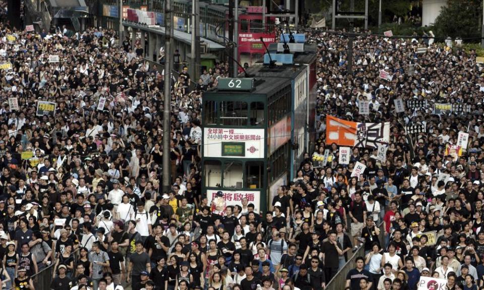 <span>Photograph: Vincent Yu/AP</span>