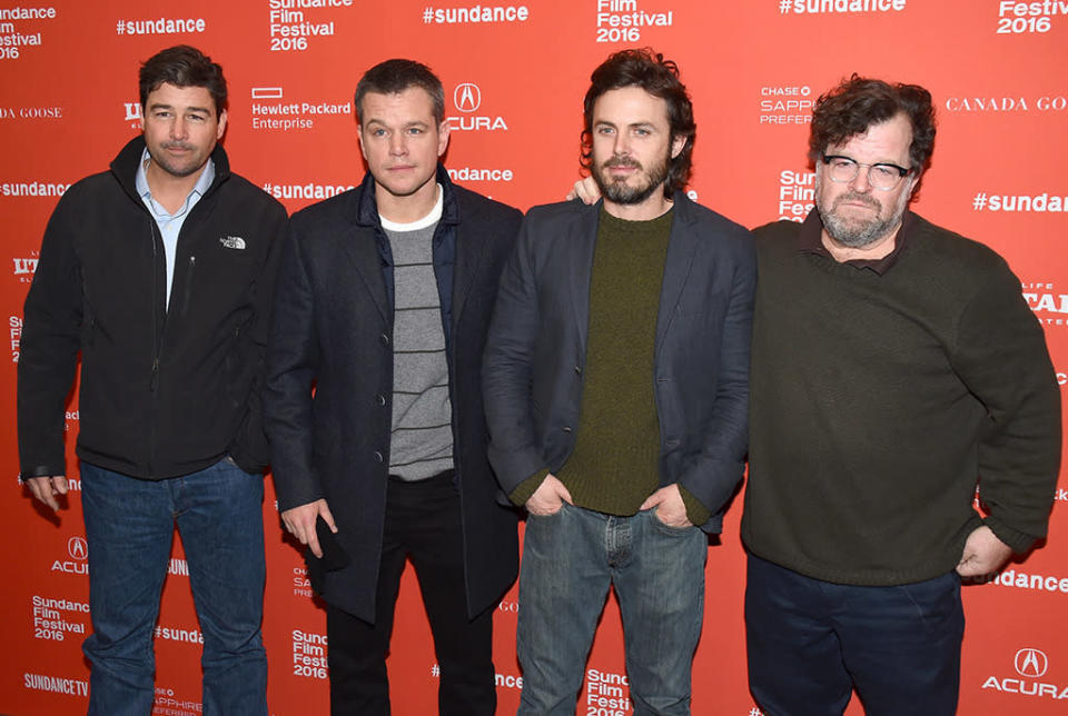 Kyle Chandler, producer Matt Damon, Casey Affleck, and writer-director Kenneth Lonergan at the Sundance premiere for “Manchester By the Sea” (Photo: Nicholas Hunt/Getty Images)