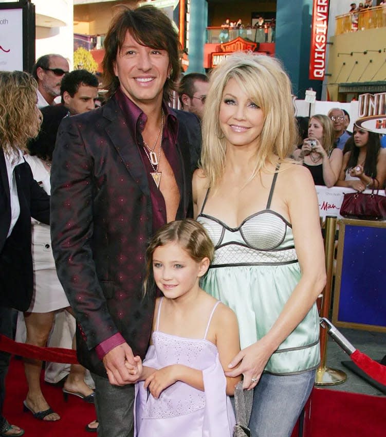 Heather Locklear y Richie Sambora con su hija Ava