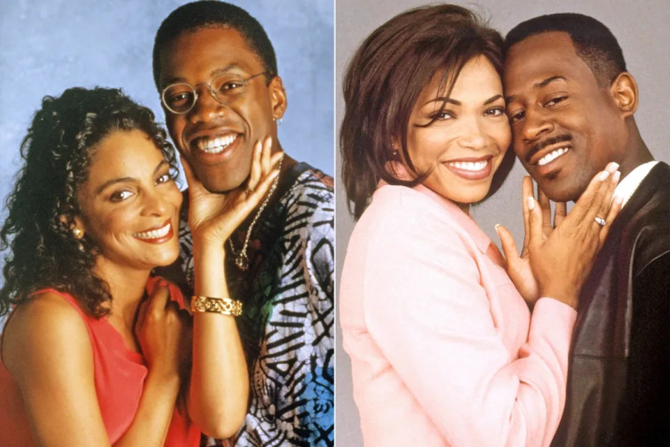 Jasmine Guy and Kadeem Hardison on 'A Different World'; Tisha Campbell and Martin Lawrence on 'Martin'