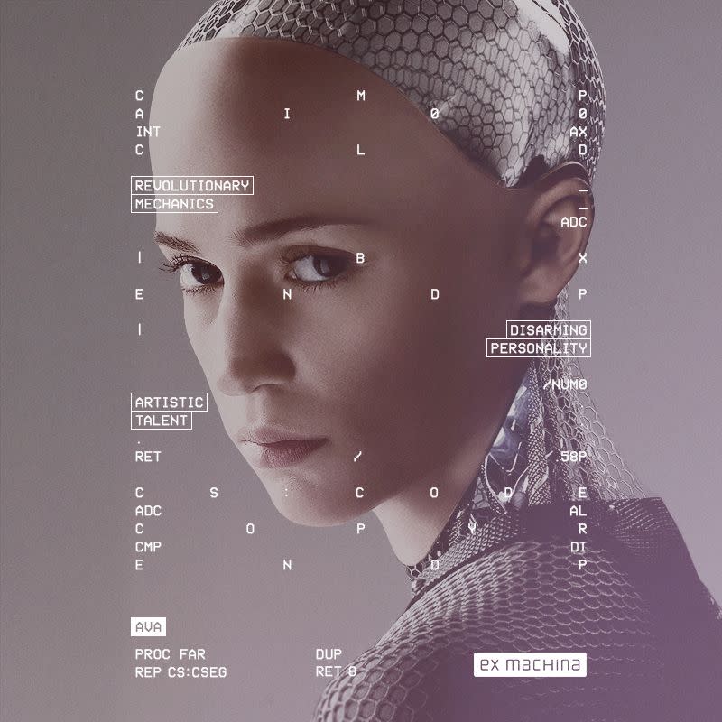 Ava （人工智慧機器人） 《Ex Machina》 宣傳海報