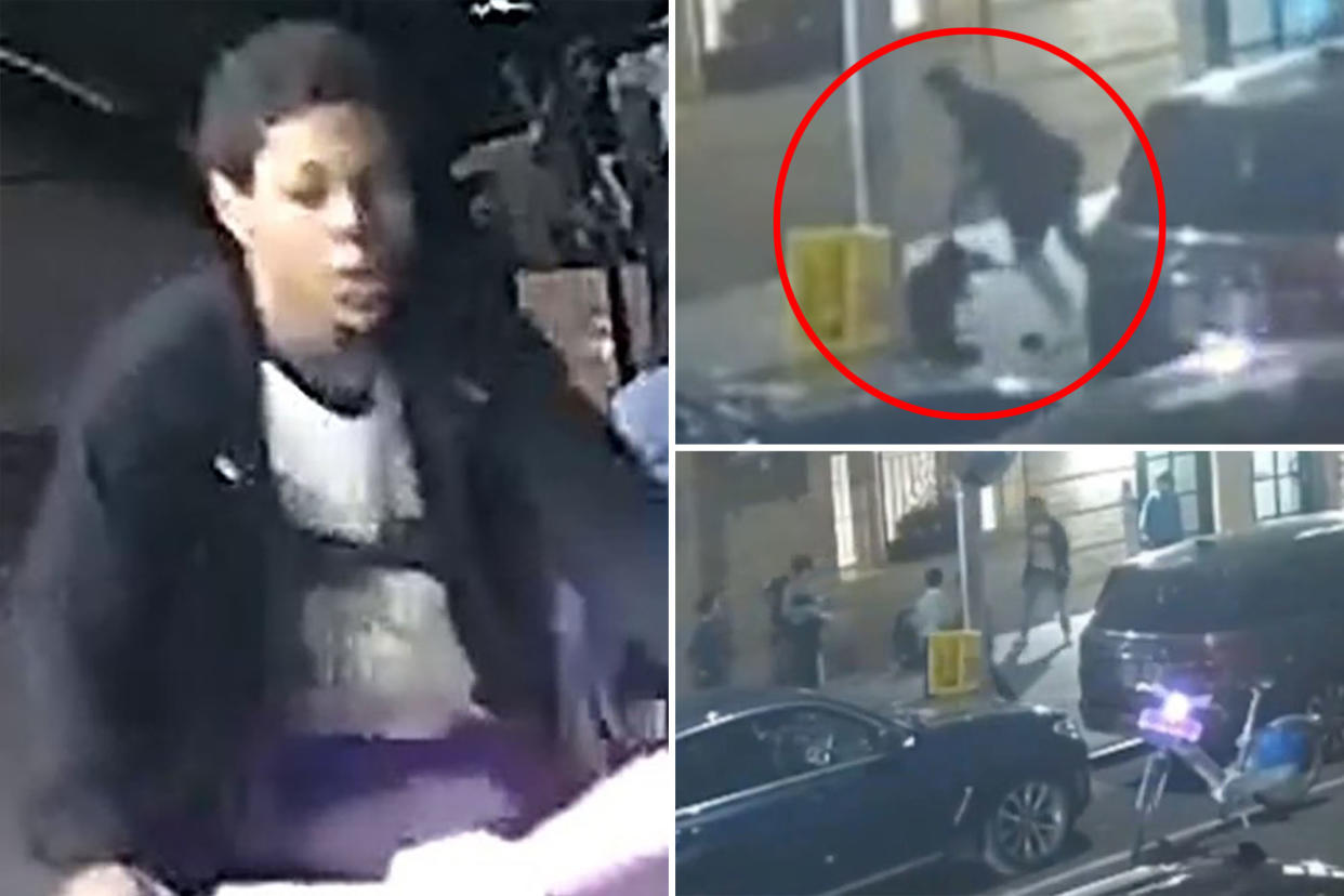 The callous Citi Bike rider who attacked two Orthodox Jewish boys in Brooklyn is shown in new surveillance footage released by the NYPD Friday – as the department probes the violence as a possible hate crime.