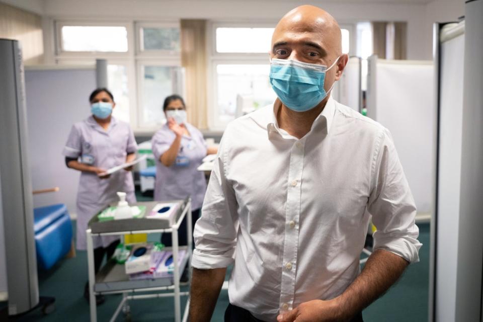 Health secretary, Sajid Javid, has announced there will be no extra coronavirus restrictions before January (Stefan Rousseau/PA) (PA Wire)