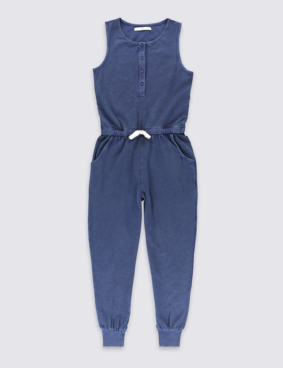 Cotton Rich Cuffed Hem Jumpsuit (5-14 Years)