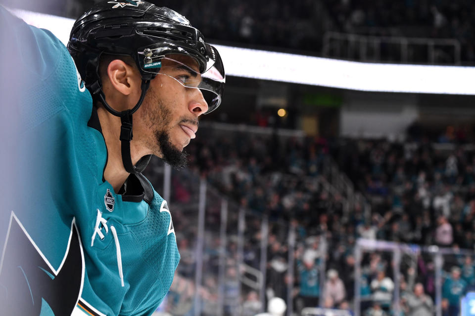 Evander Kane of the San Jose Sharks 