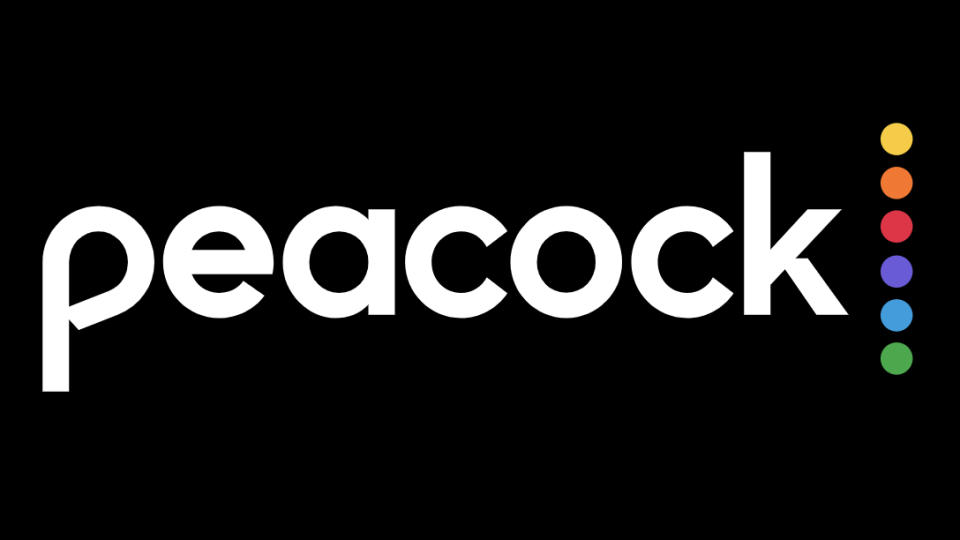 A screenshot of the logo for the Peacock streaming service