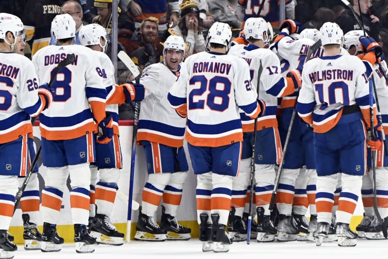 The New York Islanders will face the Carolina Hurricanes in Game 1 of an Eastern Conference playoff series at 5 p.m. EDT Saturday in Raleigh, N.C. File Photo by Archie Carpenter/UPI.