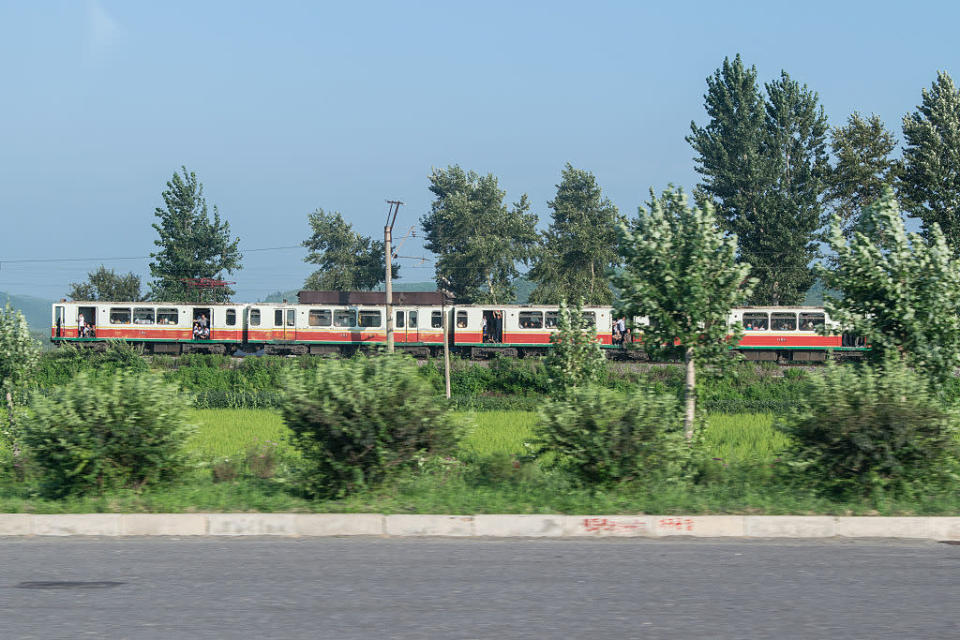 <p>The North Korean train network covers more than 6000km of tracks, and also has some, limited, international links to China and Russia. (Getty) </p>