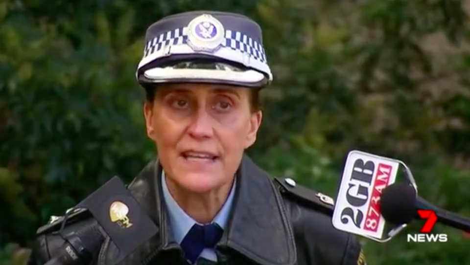 Eastern Beaches Police Superintendent Karen McCarthy. Source: 7 News