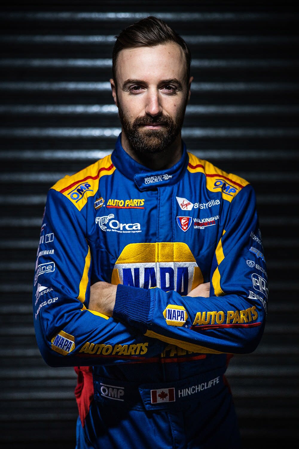 BATHURST, AUSTRALIA - OCTOBER 09: (EDITORS NOTE: Image was altered with digital filters.) James Hinchliffe driver of the #27 NAPA Auto Parts Walkinshaw Andretti United Holden Commodore ZB poses during previews ahead of the Bathurst 1000, which is part of the Supercars Championship at on October 09, 2019 in Bathurst, Australia. (Photo by Daniel Kalisz/Getty Images)