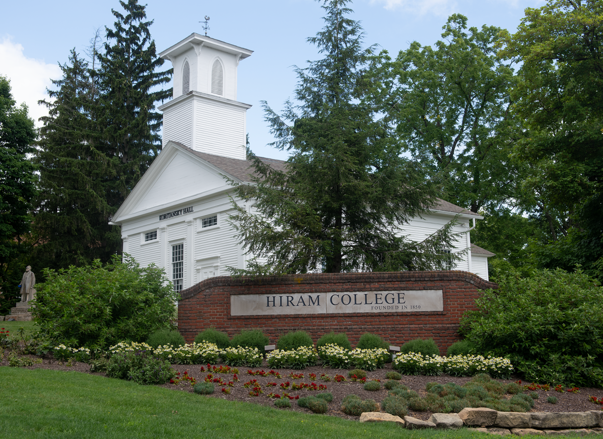 Hiram College is located on the corner of state routes 82 and 305.