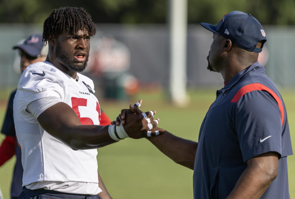 Will Anderson, the other top-three pick of the Texans this past spring, is hoping to improve what was a subpar Houston defense in 2022. (Thomas Shea-USA TODAY Sports)