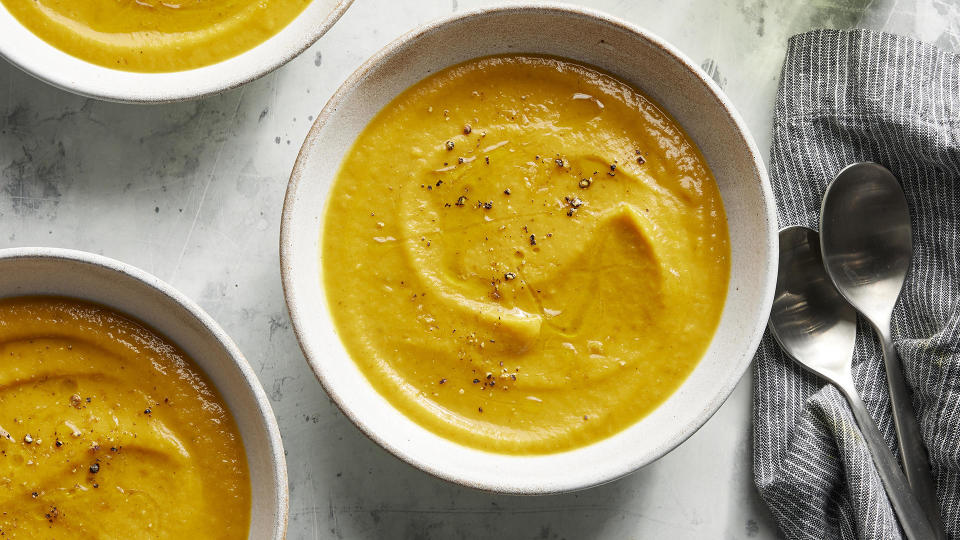 Butternut Squash Soup. / Credit: Bobbi Lin for The New York Times. Food Stylist: Simon Andrews.