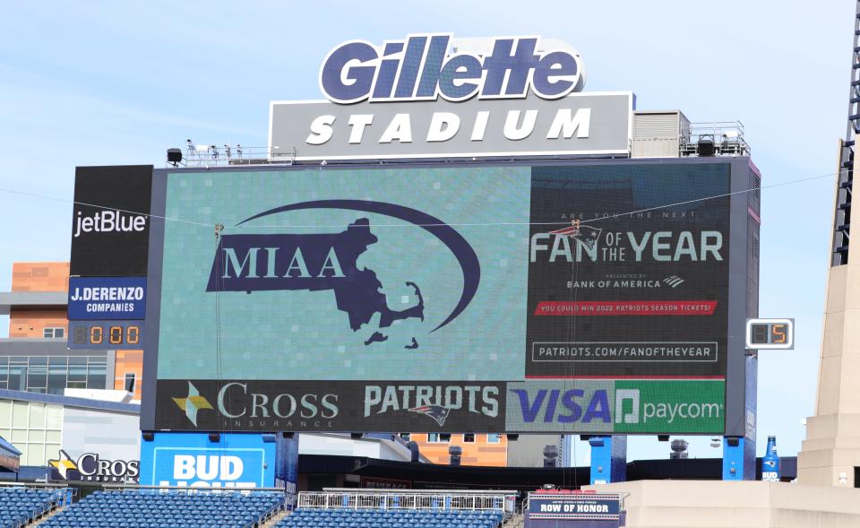 The MIAA state championship breakfast at Gillette Stadium on Tuesday, Nov. 23, 2021.