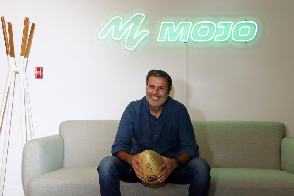 Vinit Bharara, co-founder and CEO of Mojo, a sports stock market that allows people to invest in individual athletes, at the office in Manhattan Sept. 16, 2022. The company has started offering its service in New Jersey.
