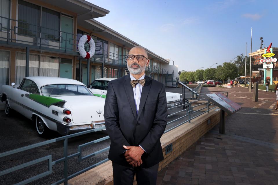 Russell Wigginton, outside the National Civil Rights Museum (built from the Lorraine Motel, where Dr. Martin Luther King Jr. was assassinated in 1968).