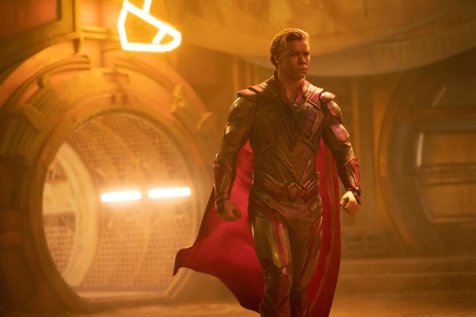 Will Poulter stars as the superpowered but immature Adam Warlock in Marvel's "Guardians of the Galaxy Vol. 3."