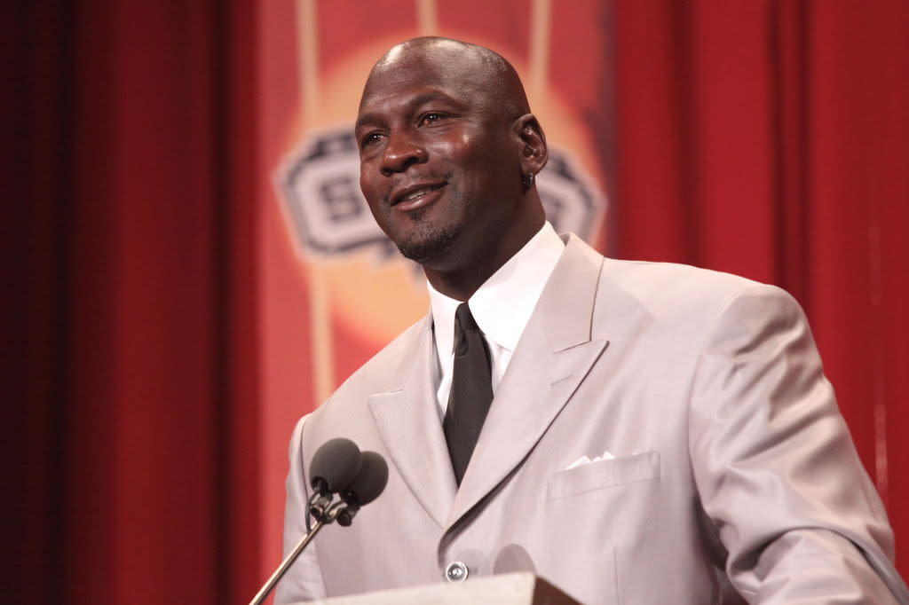 Michael Jordan At His Hall of Fame Enshrinement