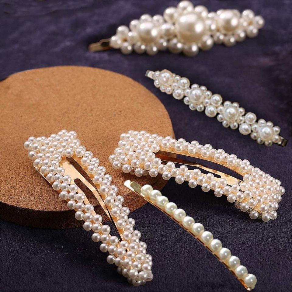 4-Piece Pearl Hair Clips