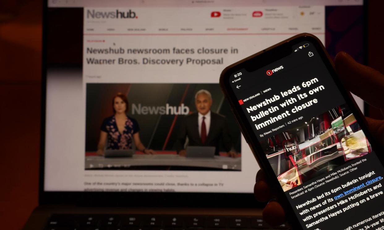 <span>New Zealand’s news outlet Stuff and Newshub owner Warner Bros Discovery have struck a deal to provide daily news bulletins.</span><span>Photograph: Phil Walter/Getty Images</span>