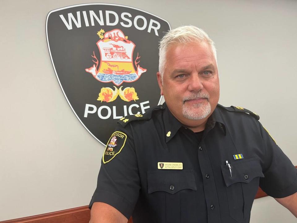 Jason Crowley assumed the role of acting deputy chief of Windsor police beginning in May. (Jacob Barker/CBC - image credit)