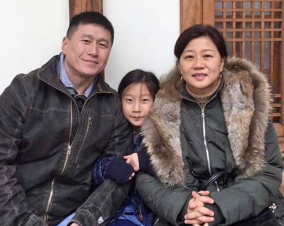 Grady Kurpasi with his wife, Heeson Kim, and their daughter. (Courtesy Don Turner)